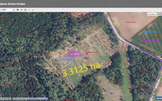 Parduodamas miškų ūkio paskirties sklypas Guobų k., Pagirių sen., Vilniaus r.